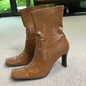 Karen Scott leather pull on booties